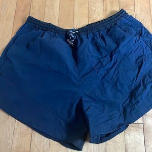 Blue and black windbreaker shorts